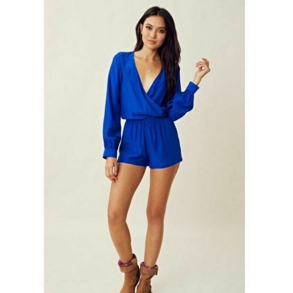 Blu Moon Planet Blue Silk Romper